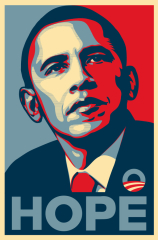 The 44th United States president Barack Obama HOPE