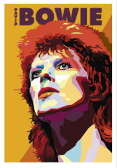 British Rock Singer Actor David Bowie Abstract