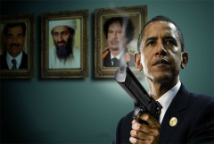 USA Former president Barack Obama pistol Gun
