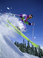 Skier with Yellow Skis