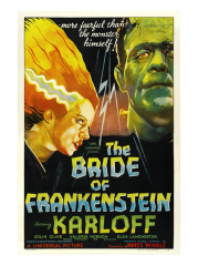 The Bride of Frankenstein, Elsa Lanchester, Boris Karloff, 1935
