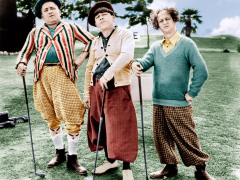 THREE LITTLE BEERS, from left: Curly Howard, Moe Howard, Larry Fine [the Three Stooges], 1935