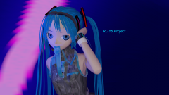 Anime Vocaloid Hatsune Miku Blender Blender 3D Blue Hair Long Hair Tie