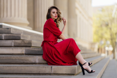Women Model Models Red Dress