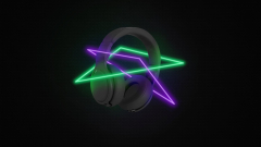 Music Headphones Neon