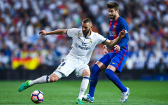 Sports Soccer Karim Benzema Gerard Pique Real Madrid C.F. FC Barcelona