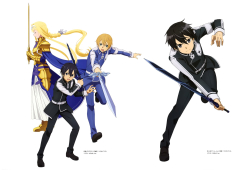 Anime Sword Art Online: Alicization Sword Art Online Kirito Eugeo Alice Zuberg Night Sky Sword Blue Rose Sword Kazuto Kirigaya