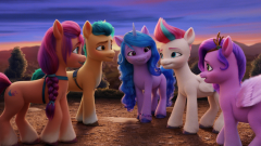 Movie My Little Pony: A New Generation My Little Pony Sunny Starscout Hitch Trailblazer Zipp Storm Izzy Moonbow Pipp Petals