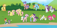 TV Show My Little Pony: Friendship is Magic My Little Pony Twilight Sparkle Fluttershy Applejack Rainbow Dash Rarity Spike Pinkie Pie Twilight Surprise Sparkler Firefly Posey