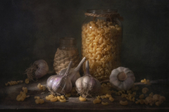Food Pasta Still Life Garlic