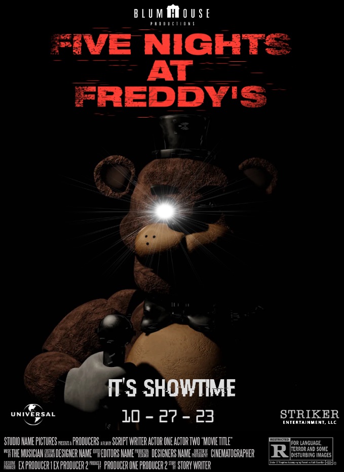 Fnaf Movie, Five Nights at Freddys movie Poster for Sale by