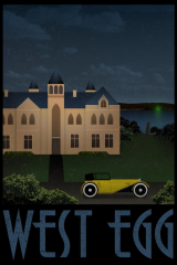 West Egg Retro Travel Poster
