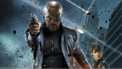 The Avengers  Samuel L Jackson As Nick Fury Gun In Hand